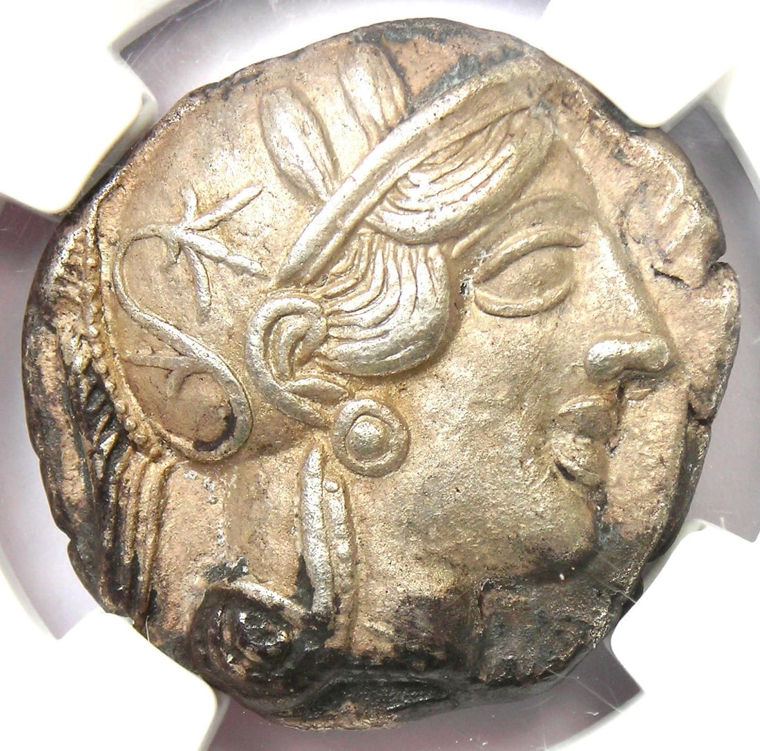 ATTICA ATHENS ATHENA OWL AR TETRADRACHM SILVER COIN: Attica Athens Athena Owl AR Tetradrachm Silver Coin Year: 404 BC Denomination: Tetradrachm Country of Origin: Greece Accessories: None Accessories Notice: When purchasing pre-owned goods, please refer
