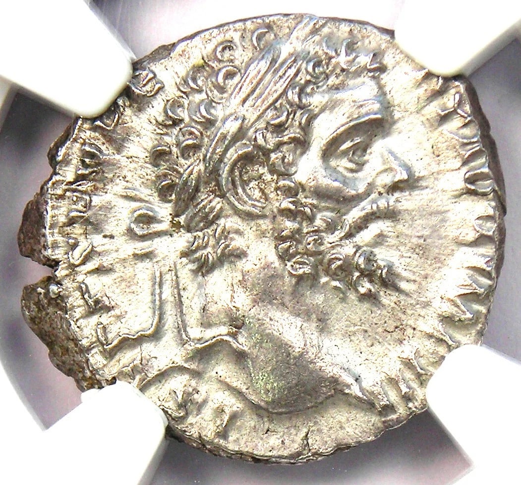 SEPTIMIUS SEVERUS AR DENARIUS SILVER COIN (1 of 3)