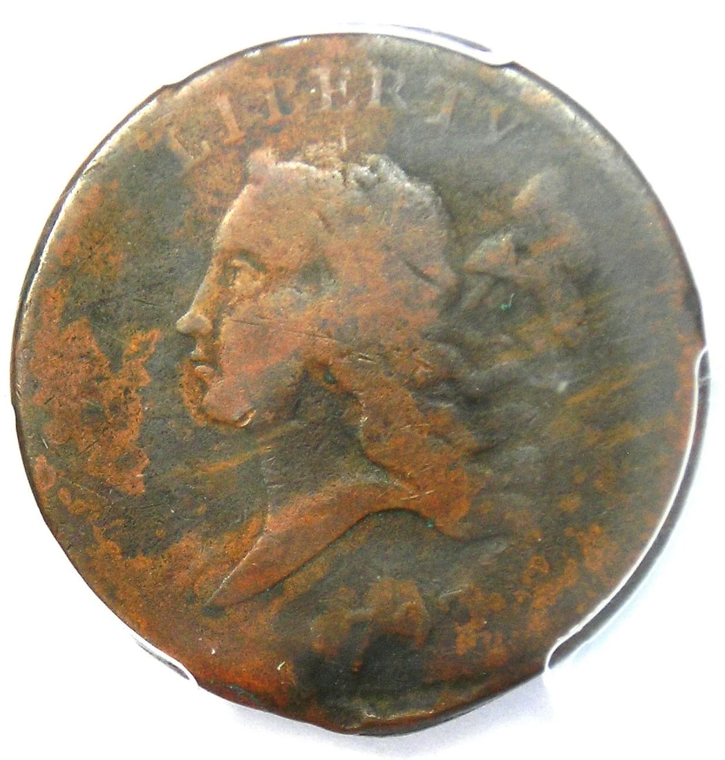1793 LIBERTY CAP FLOWING HAIR HALF CENT GOOD DETAIL - RARE COIN: 1793 Liberty Cap Flowing Hair Half Cent Good Detail - Rare Coin Year: 1793 Denomination: 1/2C Country of Origin: United States Accessories: None Accessories Notice: When purchasing pre-owned goods, pl