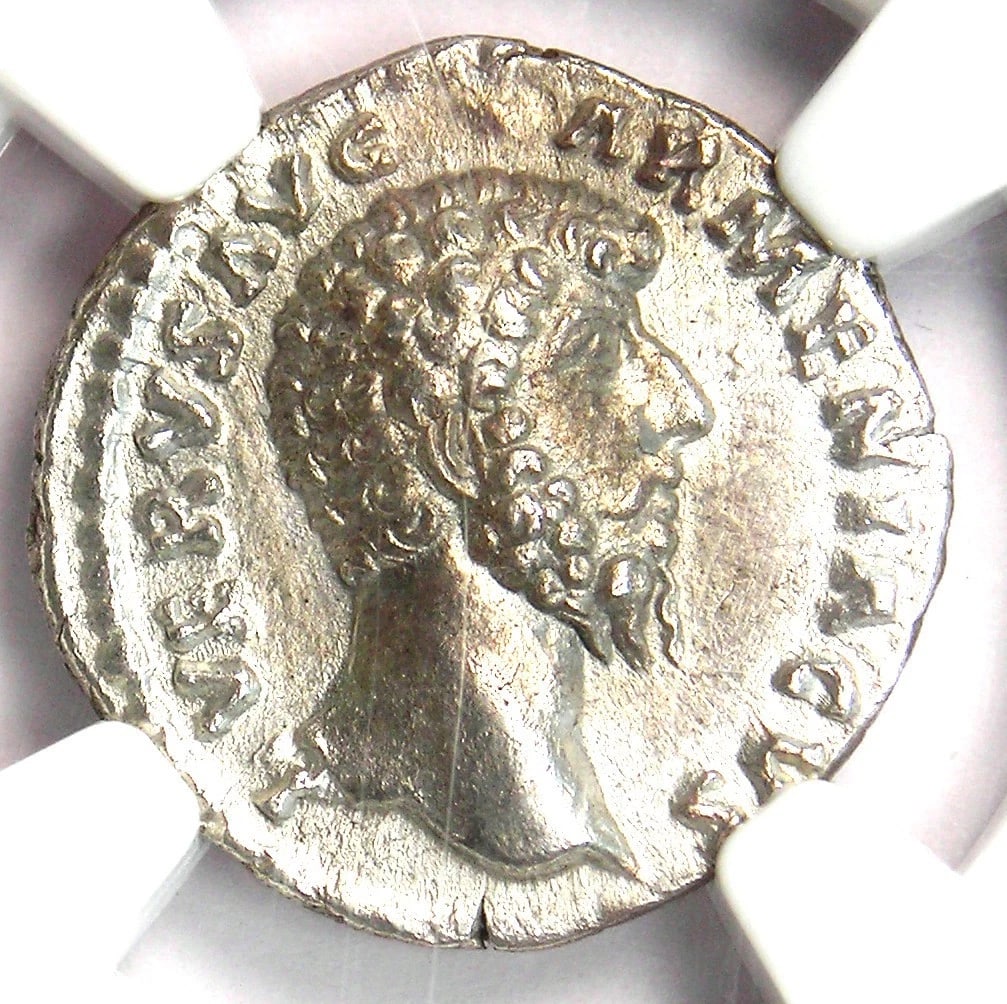 LUCIUS VERUS AR DENARIUS SILVER ROMAN COIN: Lucius Verus AR Denarius Silver Roman Coin Year: 161 AD Denomination: Denarius Country of Origin: Italy Accessories: None Accessories Notice: When purchasing pre-owned goods, please refer to the photo