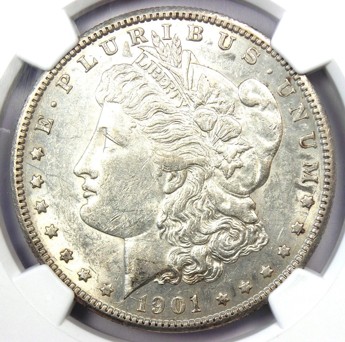 1901-S MORGAN SILVER DOLLAR $1 COIN: 1901-S Morgan Silver Dollar $1 Coin Year: 1901 Denomination: $1 Country of Origin: United States Accessories: None Accessories Notice: When purchasing pre-owned goods, please refer to the photos of th