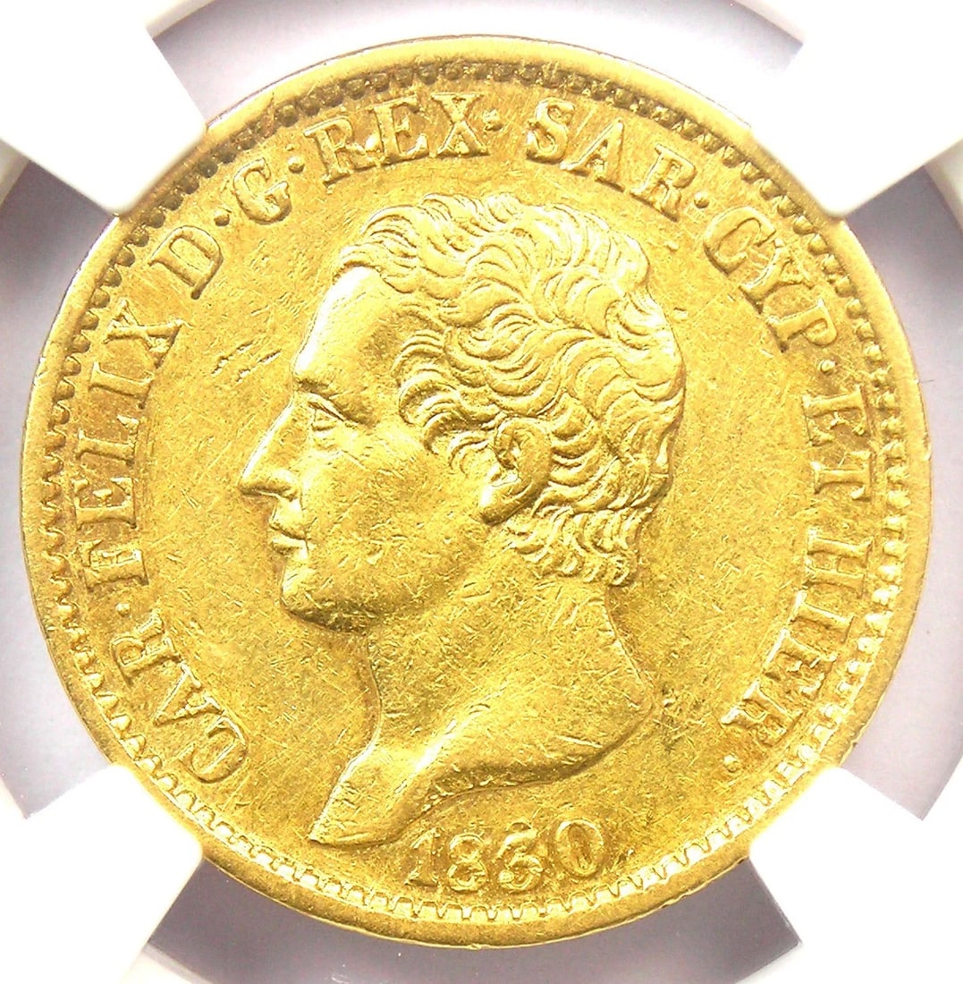 1830-EAGLE ITALY GOLD 20 LIRE SARDINIA COIN: 1830-Eagle Italy Gold 20 Lire Sardinia Coin Year: 1830 Denomination: 20 Lire Country of Origin: Italy Accessories: None Accessories Notice: When purchasing pre-owned goods, please refer to the photos