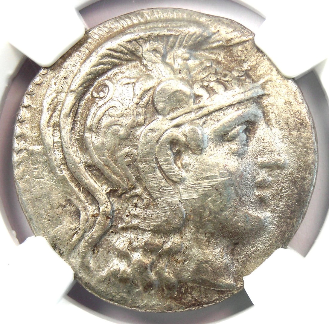 ATTICA ATHENS ATHENA OWL AR TETRADRACHM COIN: Attica Athens Athena Owl AR Tetradrachm Coin Year : 122 BC Denomination : Tetradrachm Country of Origin : Greece Accessories: None Accessories Notice: When purchasing pre-owned goods, please refer to