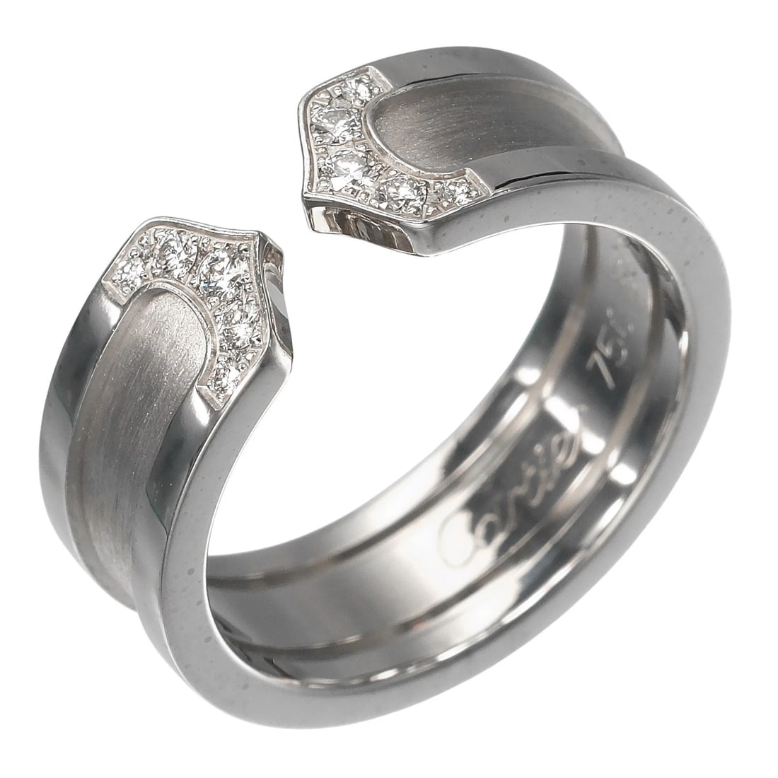 CARTIER RING K18 WHITE GOLD: CARTIER Ring K18 white gold Brand: CARTIER Type/Style: Ring Material: K18 white gold, Color: Silver Size: 5.4(US Size) Accessories: None Accessories Notice: When purchasing pre-owned goods, please