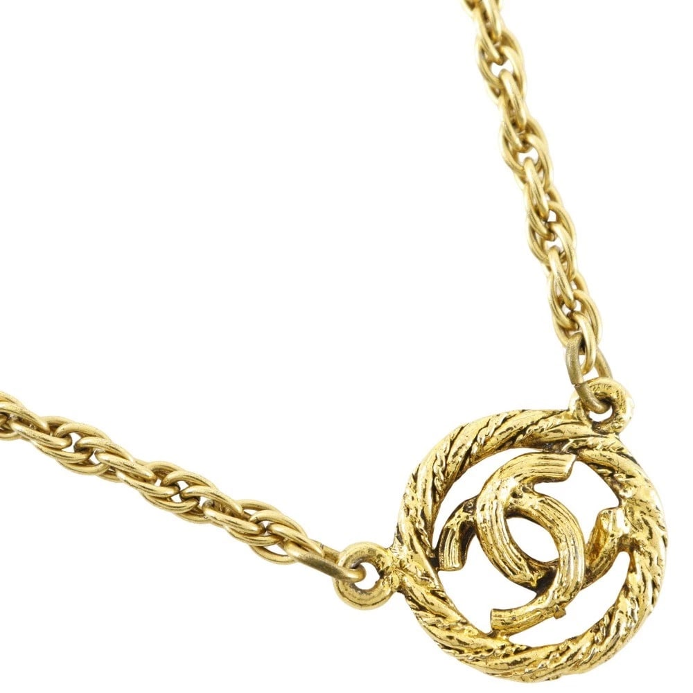 CHANEL COCO MARK NECKLACE PLATED GOLD: CHANEL COCO Mark Necklace Plated Gold Brand: CHANEL Type/Style: Necklace Material: Plated Gold, Color: Gold Size: Size(CM) Neck around?39.0cm Top?W2.6mm x H2.0mm Accessories: None Accessories Notice: