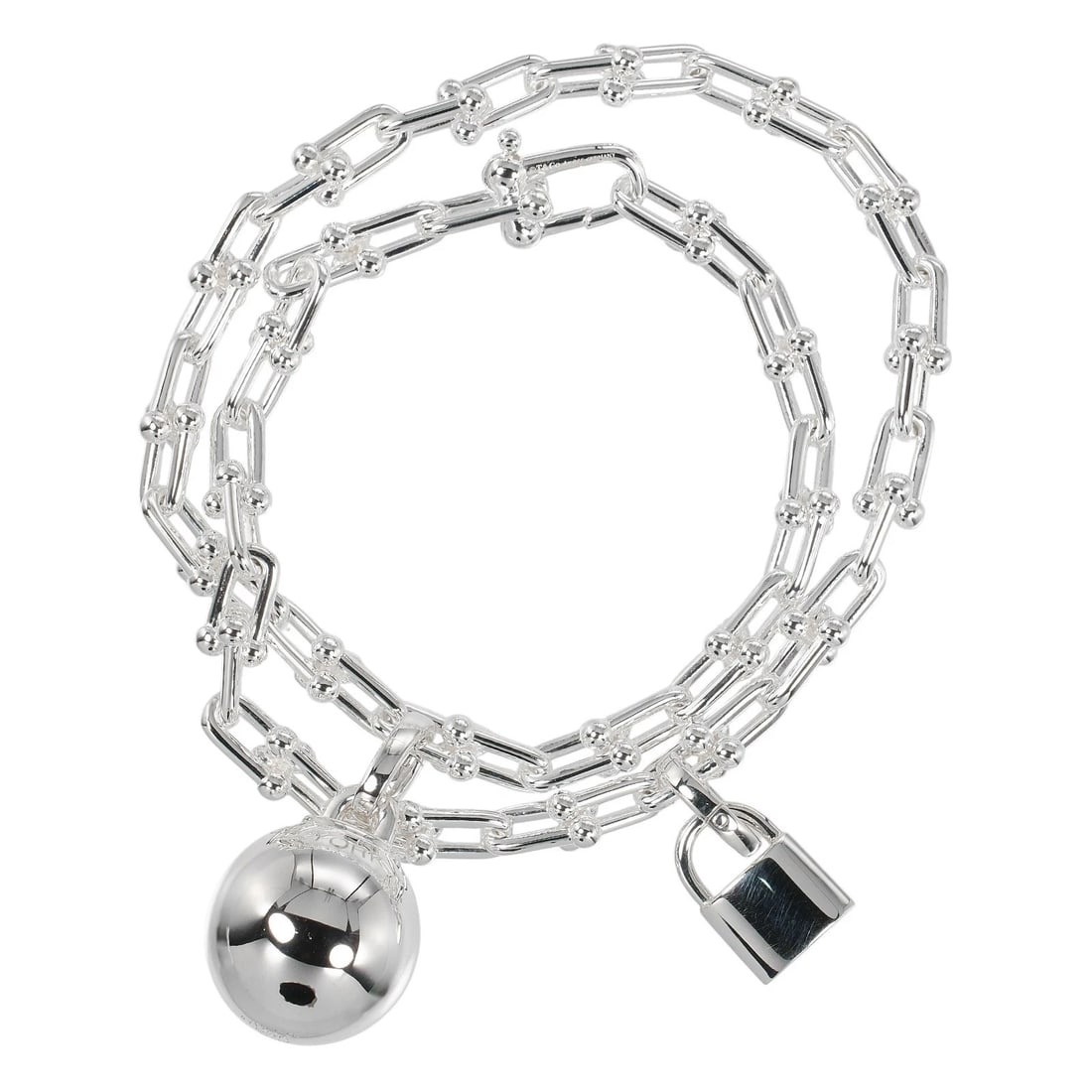 TIFFANY&CO. HARDWARE SMALL WRAP BRACELET: TIFFANY&Co. hardware small wrap Bracelet Brand: TIFFANY&Co. Type/Style: Bracelet Material: Silver925, Color: Silver Size: Size(CM) Wrist circumference?17cm Accessories: None Accessories Notice: When