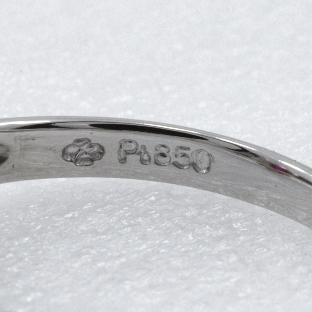 RING PT850PLATINUM/RUBY/DIAMOND - 5