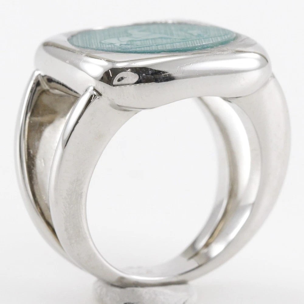 HERMES COROZO RING SILVER/GREEN - 2