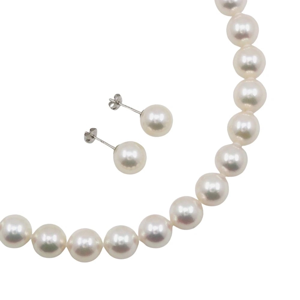 EARRING NECKLACE PEARL/PT900PLATINUM: Earring Necklace Pearl/Pt900Platinum Brand: no brand Type/Style: Necklace Material: Pt900Platinum, Color: Silver Size: Size(CM) Neck around?44cm Accessories: None Accessories Notice: When purchasing