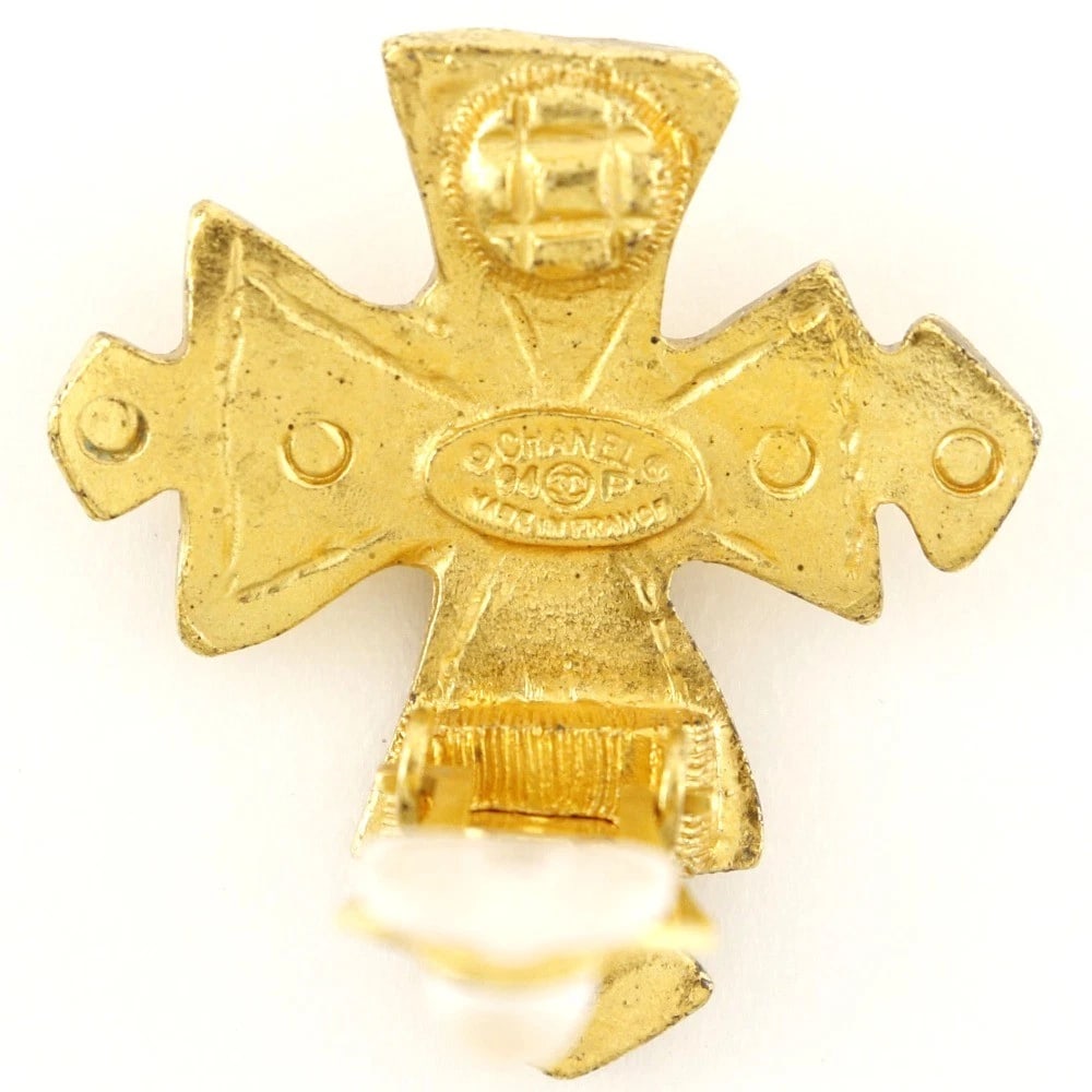 CHANEL COCO MARK CROSS EARRING - 3