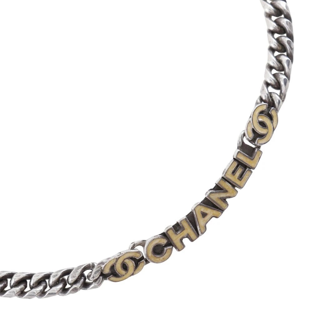 CHANEL LOGO COCO MARK NECKLACE METALLIC: CHANEL Logo COCO Mark Necklace metallic Brand: CHANEL Type/Style: Necklace Material: metallic, Color: None Size: Size(CM) Neck around?39.0?41.0cm Accessories: None Accessories Notice: When purchasing