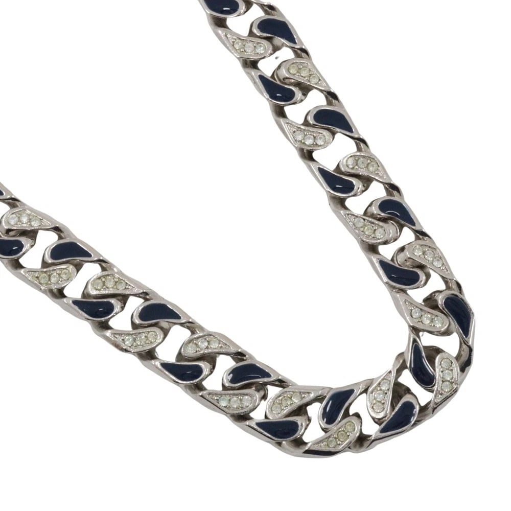 DIOR NECKLACE SILVER METALLIC: Dior Necklace Silver metallic Brand: Dior Type/Style: Necklace Material: Silver metallic, Color: Silver Size: Size(CM) Neck around?44.0cm Accessories: None Accessories Notice: When purchasing