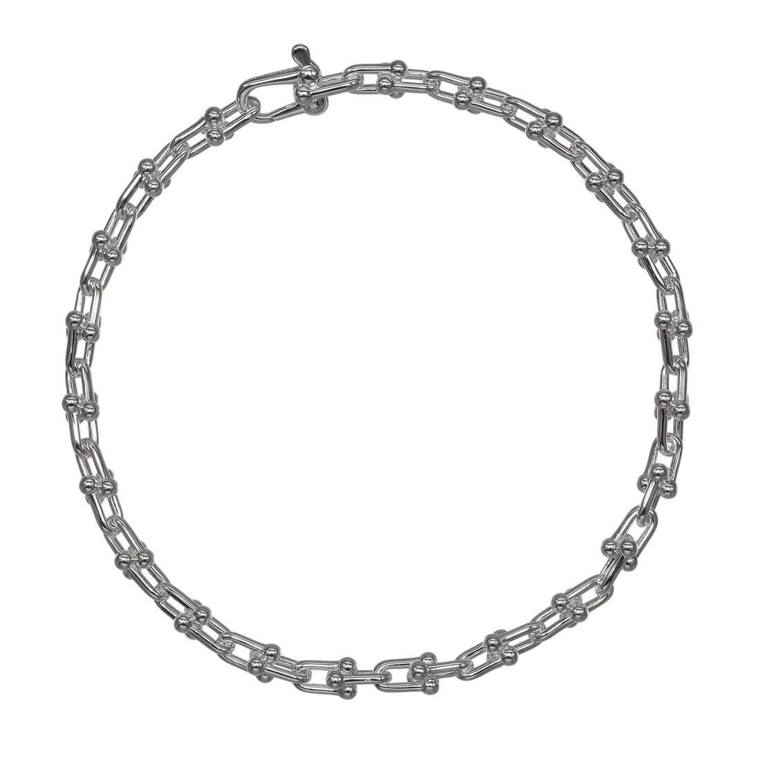 TIFFANY&CO. HARDWARE MICROLINK BRACELET: TIFFANY&Co. Hardware microlink Bracelet Brand: TIFFANY&Co. Type/Style: Bracelet Material: Silver925, Color: Silver Size: Size(CM) Wrist circumference?17cm Accessories: None Accessories Notice: When