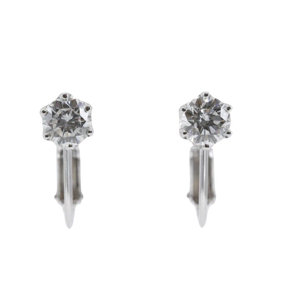 EARRING 14K WHITE GOLD/DIAMOND: Earring 14k white gold/diamond Brand: no brand Type/Style: Earring Material: 14 white gold, Color: Silver Size: Size(CM) 14mm x 5.5mm Accessories: None Accessories Notice: When purchasing pre-owned