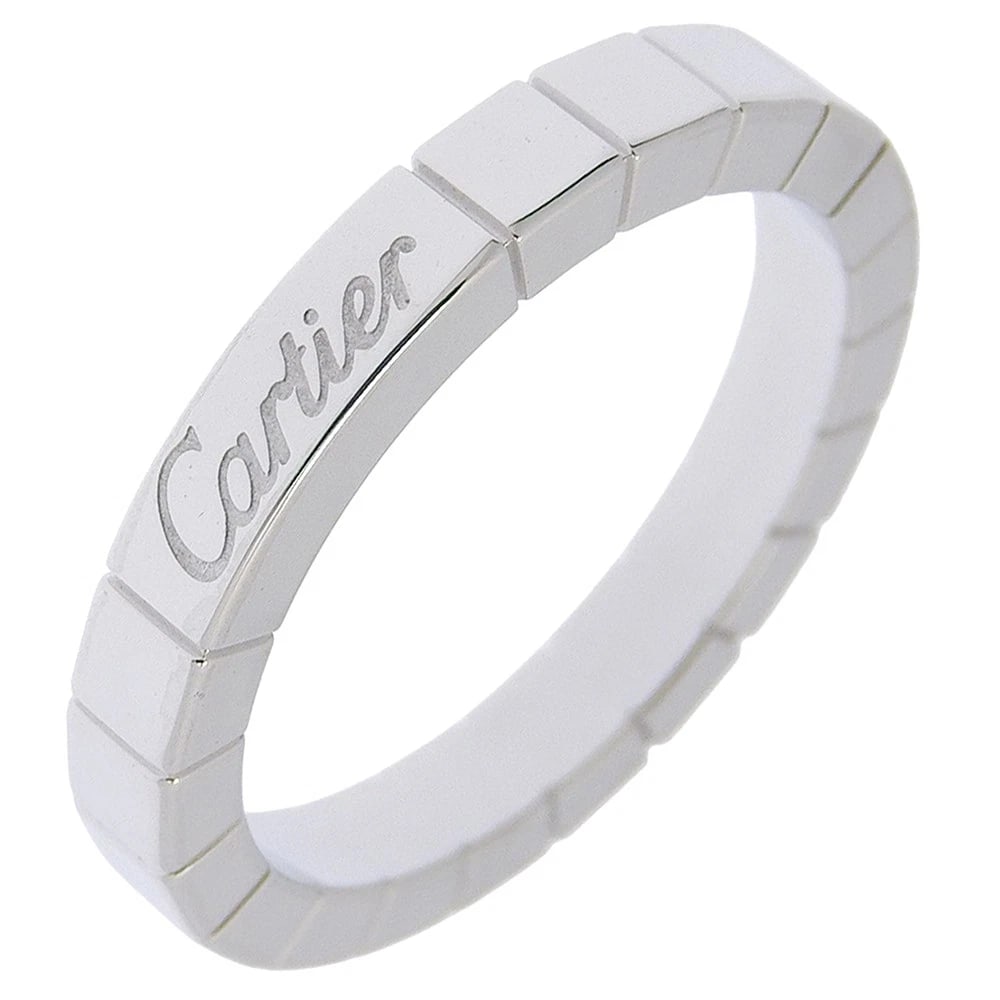 CARTIER LANIERES RING K18 WHITE GOLD: CARTIER Lanieres Ring K18 white gold Brand: CARTIER Type/Style: Ring Material: K18 white gold, Color: Silver Size: 6.6(US Size) Accessories: None Accessories Notice: When purchasing pre-owned goods,