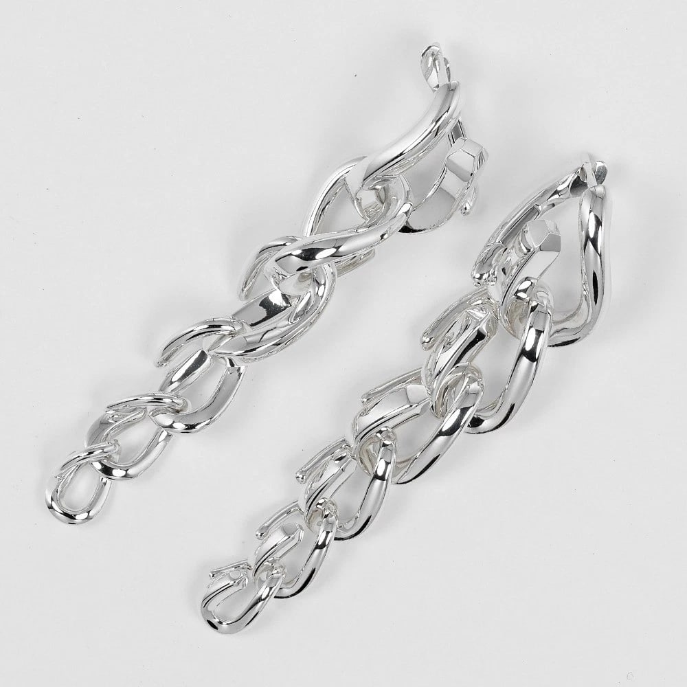 TIFFANY&CO. FORGE DROPLINK HIGH POLISH PIERCING: TIFFANY&Co. Forge Droplink High Polish Piercing Brand: TIFFANY&Co. Type/Style: Piercing Material: Silver925, Color: Silver Size: Size(CM) 54mm x 13mm Accessories: None Accessories Notice: When