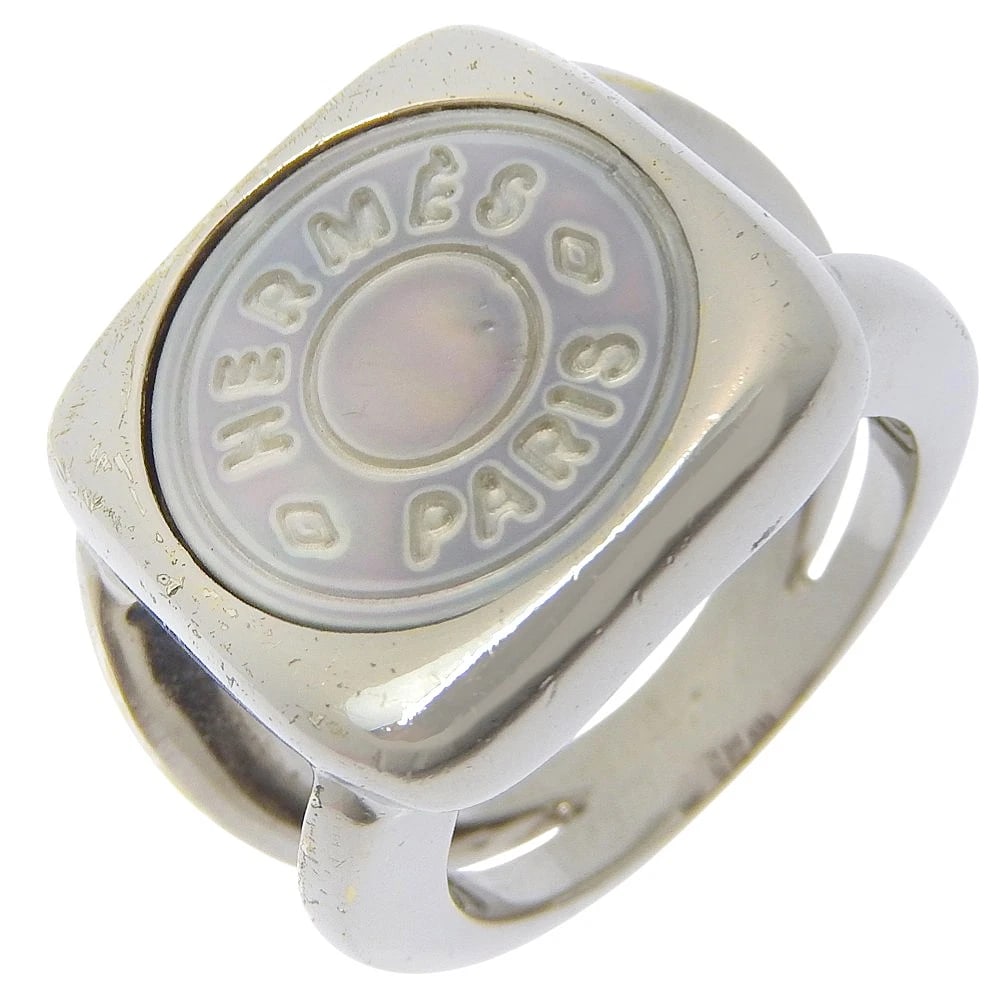 HERMES COROZO SERIES RING: HERMES Corozo Series Ring Brand: HERMES Type/Style: Ring Material: metallic, Color: Silver Size: 5.1(US Size) Accessories: None Accessories Notice: When purchasing pre-owned goods, please refer to