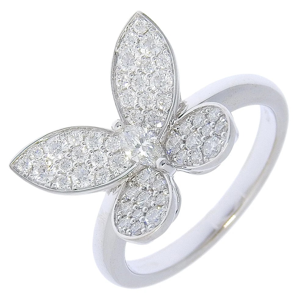 GRAFF BUTTERFLY RING K18 WHITE GOLD: GRAFF butterfly Ring K18 white gold Brand: GRAFF Type/Style: Ring Material: K18 white gold, Color: Silver Size: 5.8(US Size) Accessories: None Accessories Notice: When purchasing pre-owned goods,