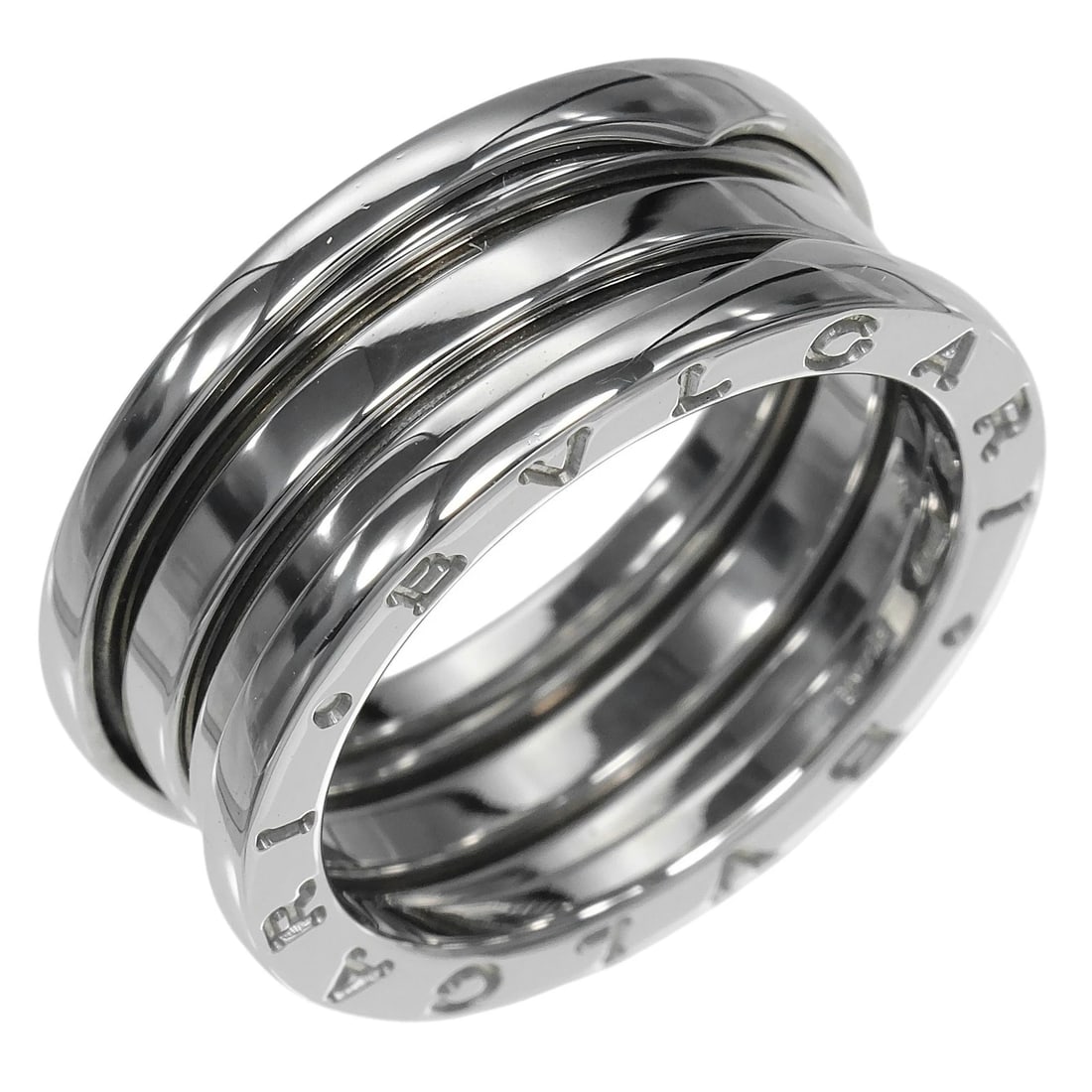 BVLGARI B.ZERO BANDS RING B: BVLGARI B.ZERO bands Ring B Brand: BVLGARI Type/Style: Ring Material: K18 white gold, Color: Gold Size: 8.0(US Size) Accessories: None Accessories Notice: When purchasing pre-owned goods,