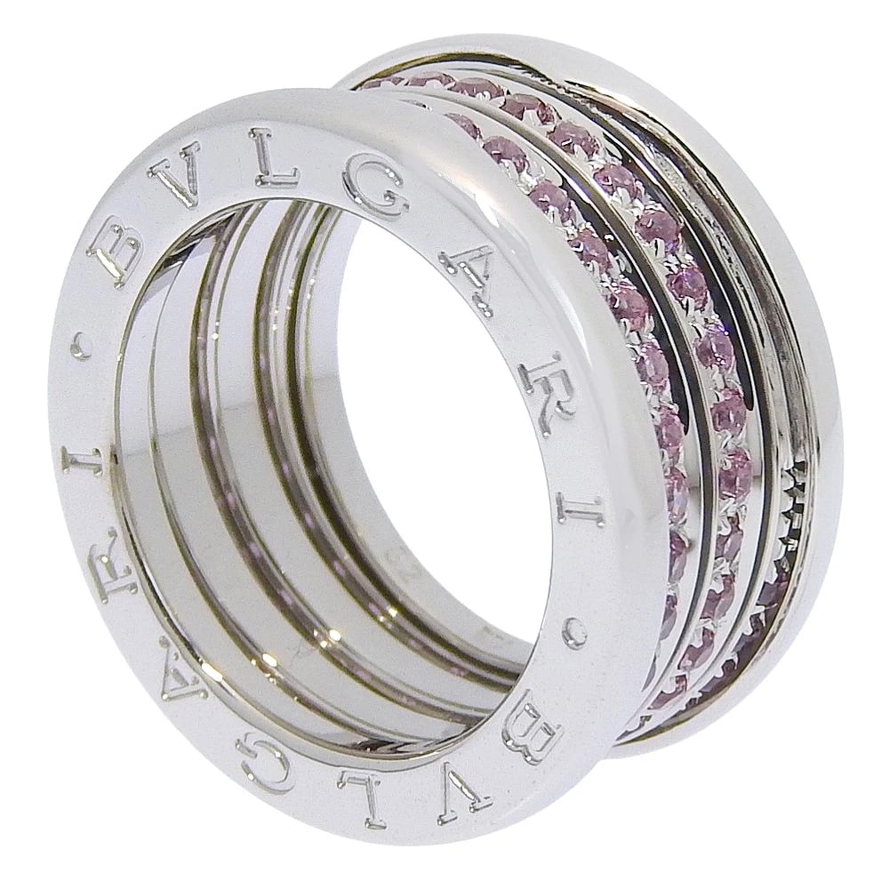 BVLGARI B-ZERO1 RING: BVLGARI B-zero1 Ring Brand: BVLGARI Type/Style: Ring Material: K18 white gold, Color: Silver Size: 6.0(US Size) Accessories: None Accessories Notice: When purchasing pre-owned goods, please refer to