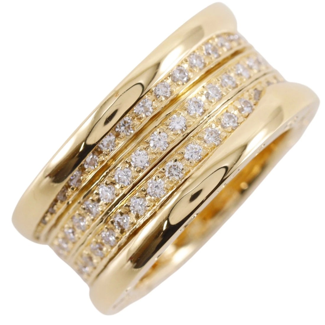 BVLGARI BZERO1 RING K18 YELLOW GOLD: BVLGARI Bzero1 Ring K18 yellow gold Brand: BVLGARI Type/Style: Ring Material: K18 yellow gold, Color: YG Size: 5.1(US Size) Accessories: None Accessories Notice: When purchasing pre-owned