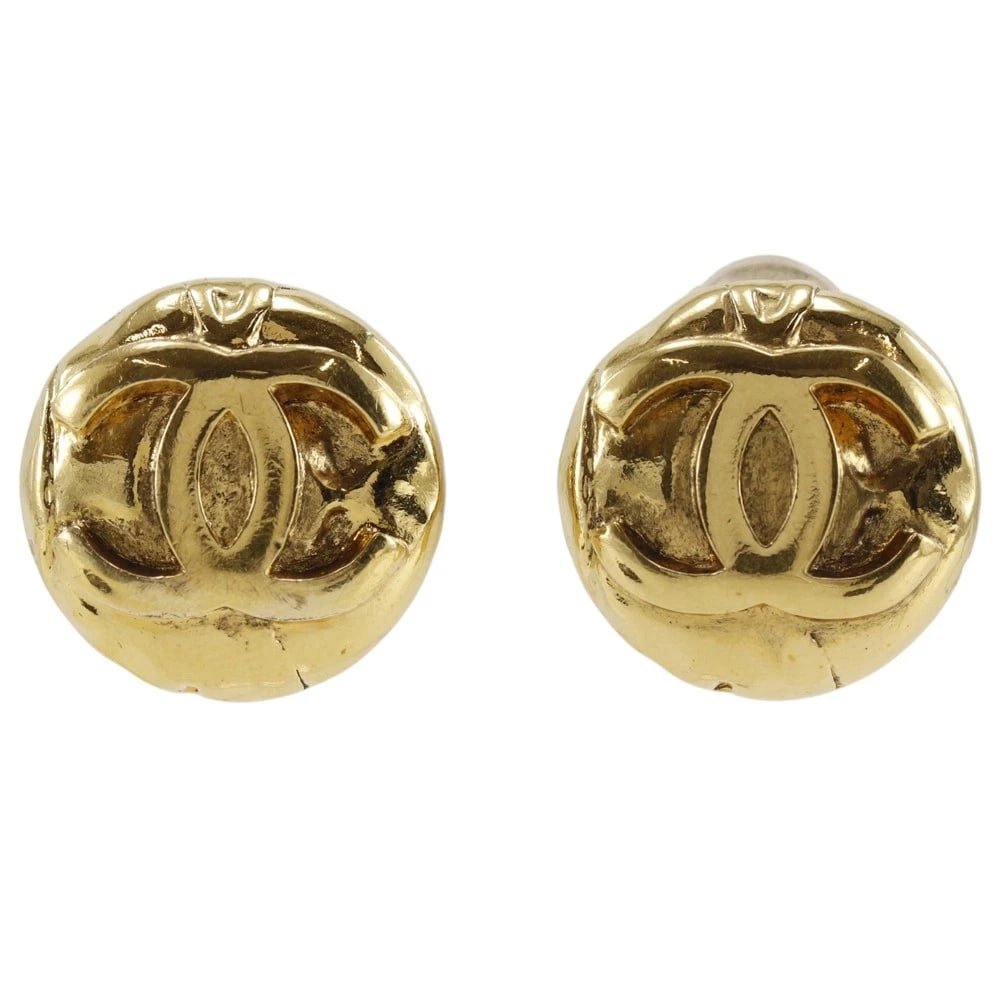 CHANEL COCO MARK EARRING: CHANEL COCO Mark Earring Brand: CHANEL Type/Style: Earring Material: Plated Gold, Color: Gold Size: Size(CM) 20mm x 20mm Accessories: None Accessories Notice: When purchasing pre-owned goods, please