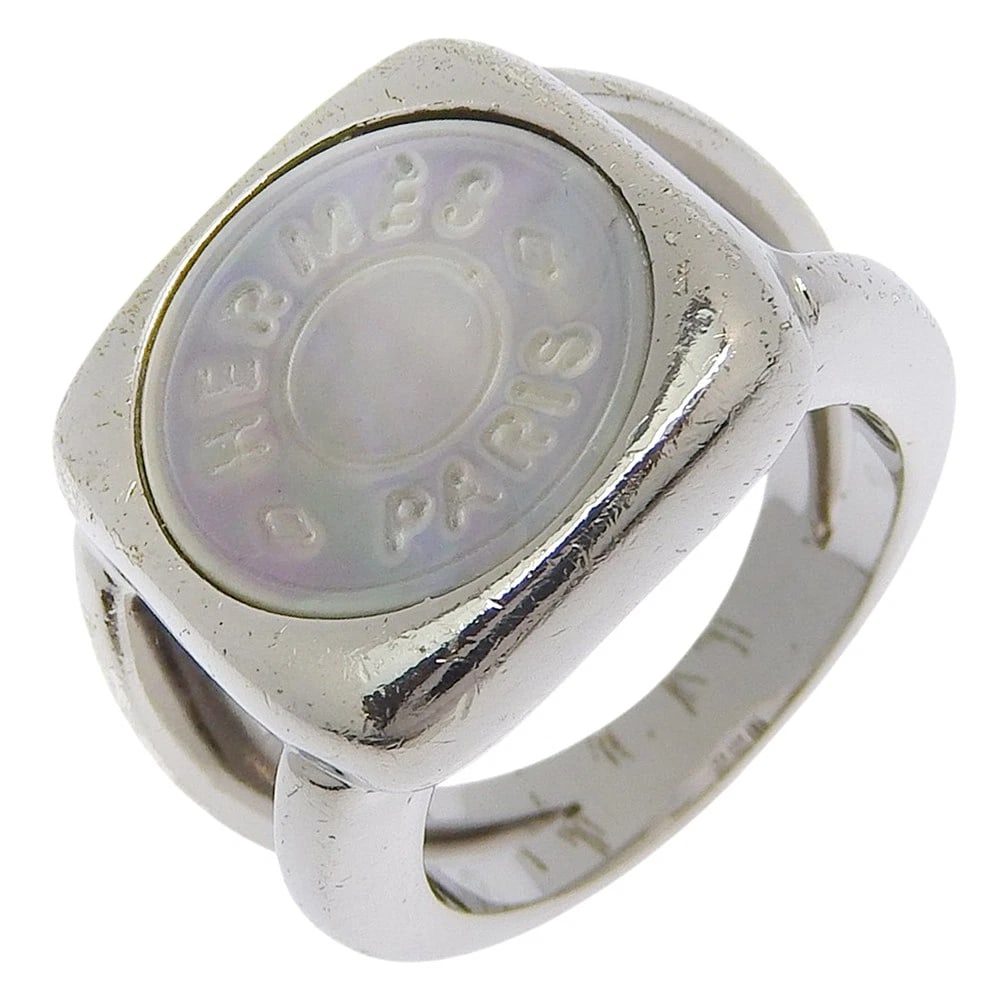 HERMES SERIE COROZO RING: HERMES Serie Corozo Ring Brand: HERMES Type/Style: Ring Material: Silver925, Color: Silver Size: 5.8(US Size) Accessories: None Accessories Notice: When purchasing pre-owned goods, please refer to