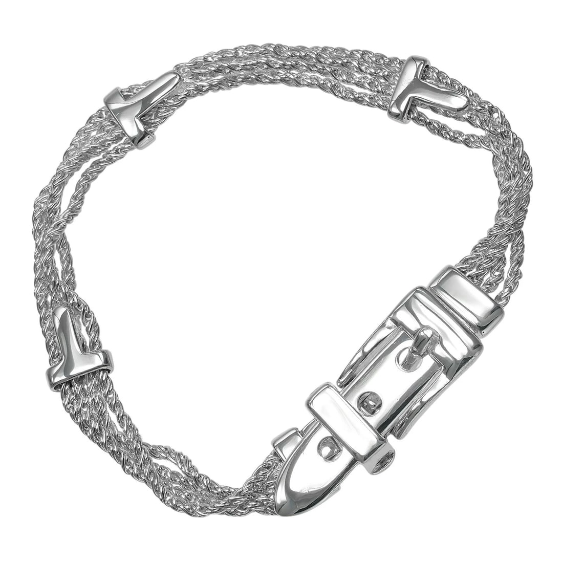 TIFFANY&CO. T-ROPE BUCKLE MOTIF BRACELET: TIFFANY&Co. T-rope buckle motif Bracelet Brand: TIFFANY&Co. Type/Style: Bracelet Material: Silver925, Color: Silver Size: Size(CM) Wrist circumference?18cm Accessories: None Accessories Notice: When