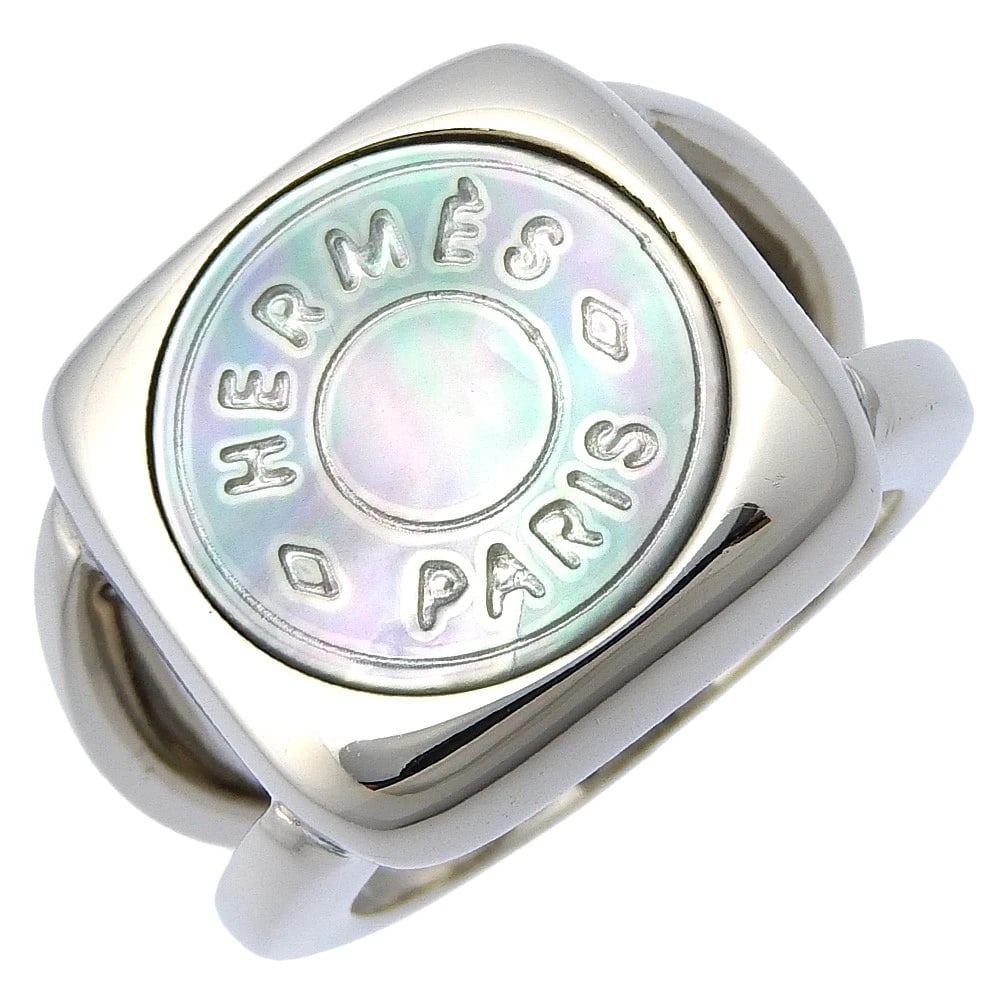 HERMES SERIE RING: HERMES Serie Ring Brand: HERMES Type/Style: Ring Material: Silver925, Color: Silver Size: 6.4(US Size) Accessories: None Accessories Notice: When purchasing pre-owned goods, please refer to the