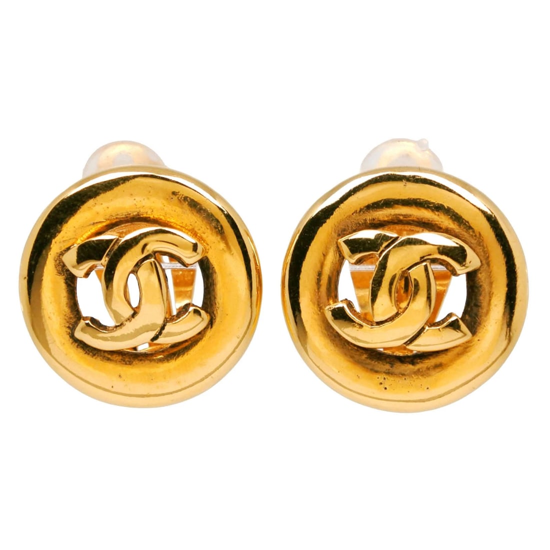 CHANEL COCO MARK EARRING: CHANEL COCO Mark Earring Brand: CHANEL Type/Style: Earring Material: Plated Gold, Color: Gold Size: Size(CM) 22mm x 22mm Accessories: None Accessories Notice: When purchasing pre-owned goods, please