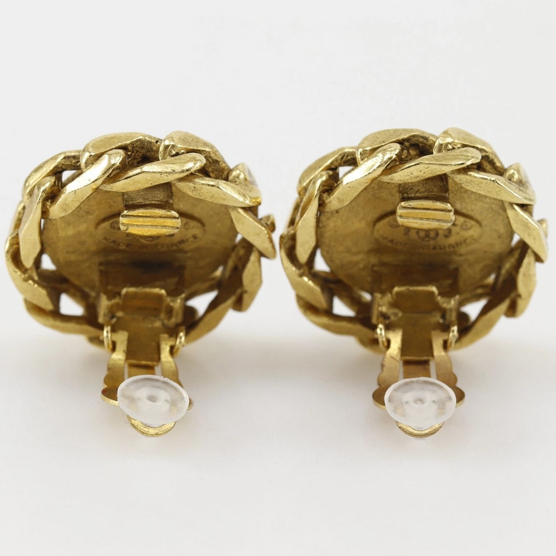 CHANEL COCO MARK EARRING PLATED GOLD - 2