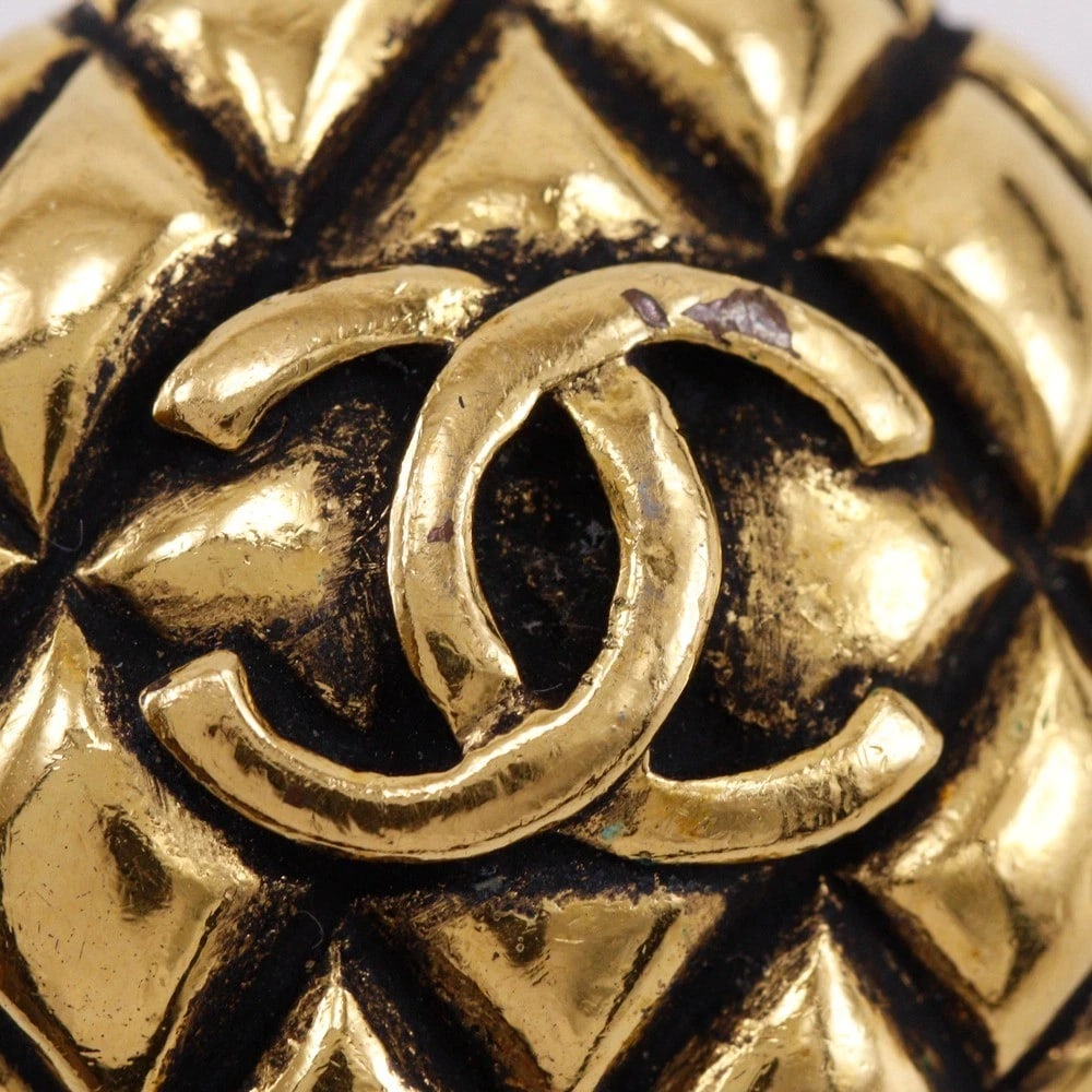 CHANEL COCO MARK MATELASSE EARRING - 4