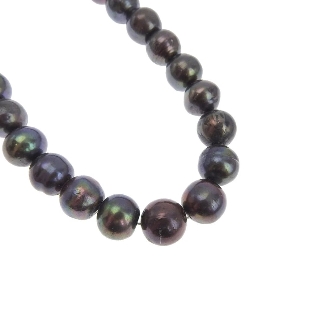 TAHITI PEARL NECKLACE BLACK CULTURED PEARL: Tahiti Pearl Necklace Black Cultured Pearl Brand: no brand Type/Style: Necklace Material: Black Pearl, Color: black Size: Size(CM) Neck around?46cm Accessories: None Accessories Notice: When