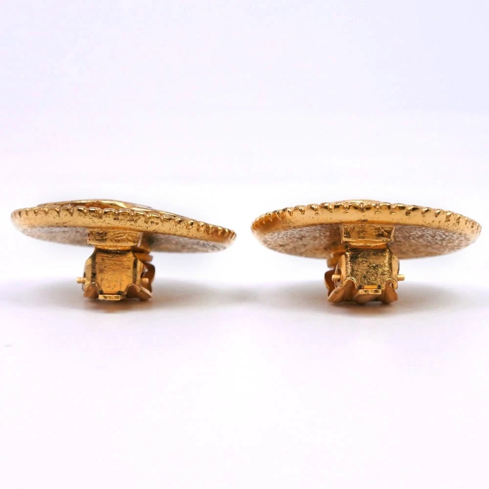 CHANEL EARRING COCO MARK PLATED GOLD - 3