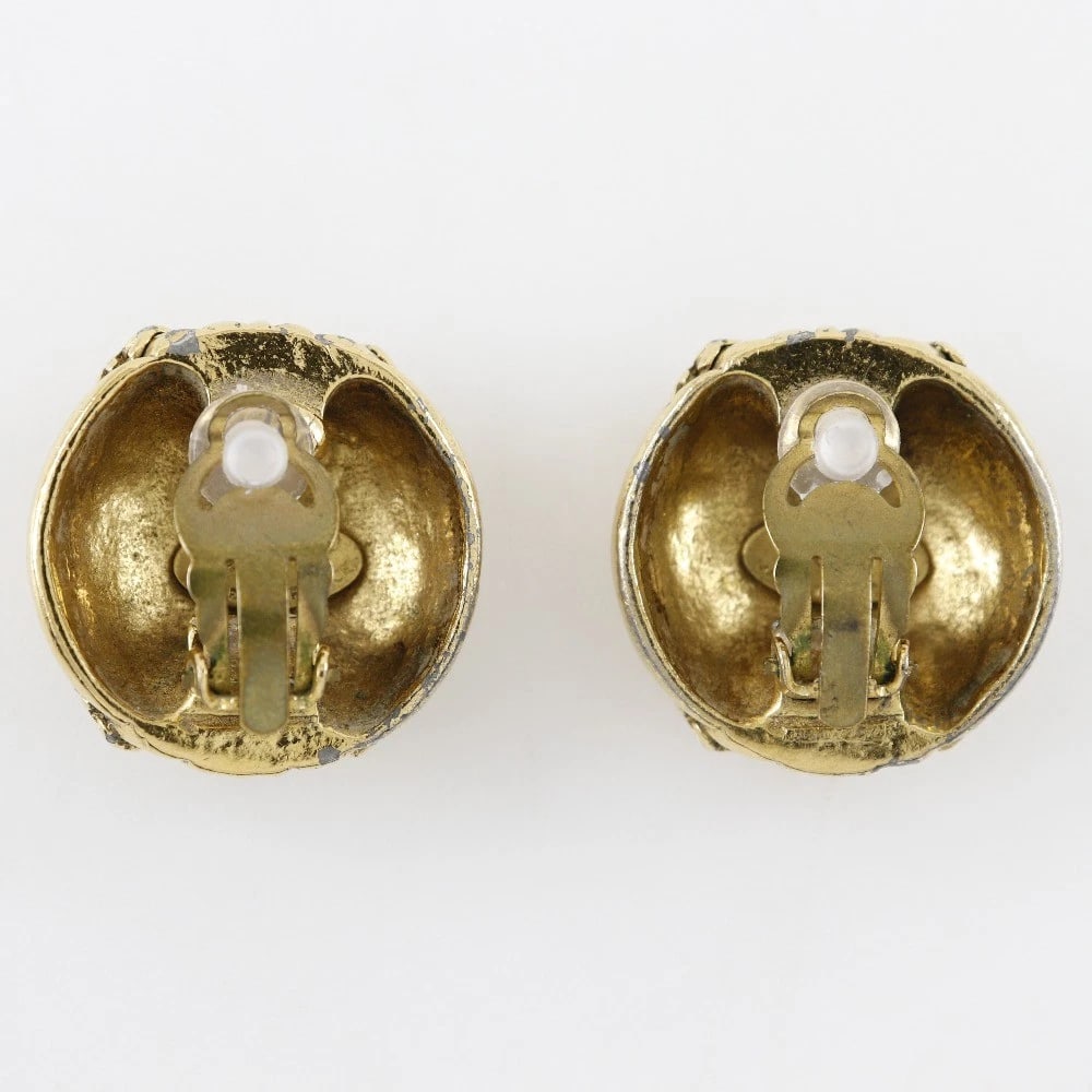 CHANEL COCO MARK EARRING PLATED - 2