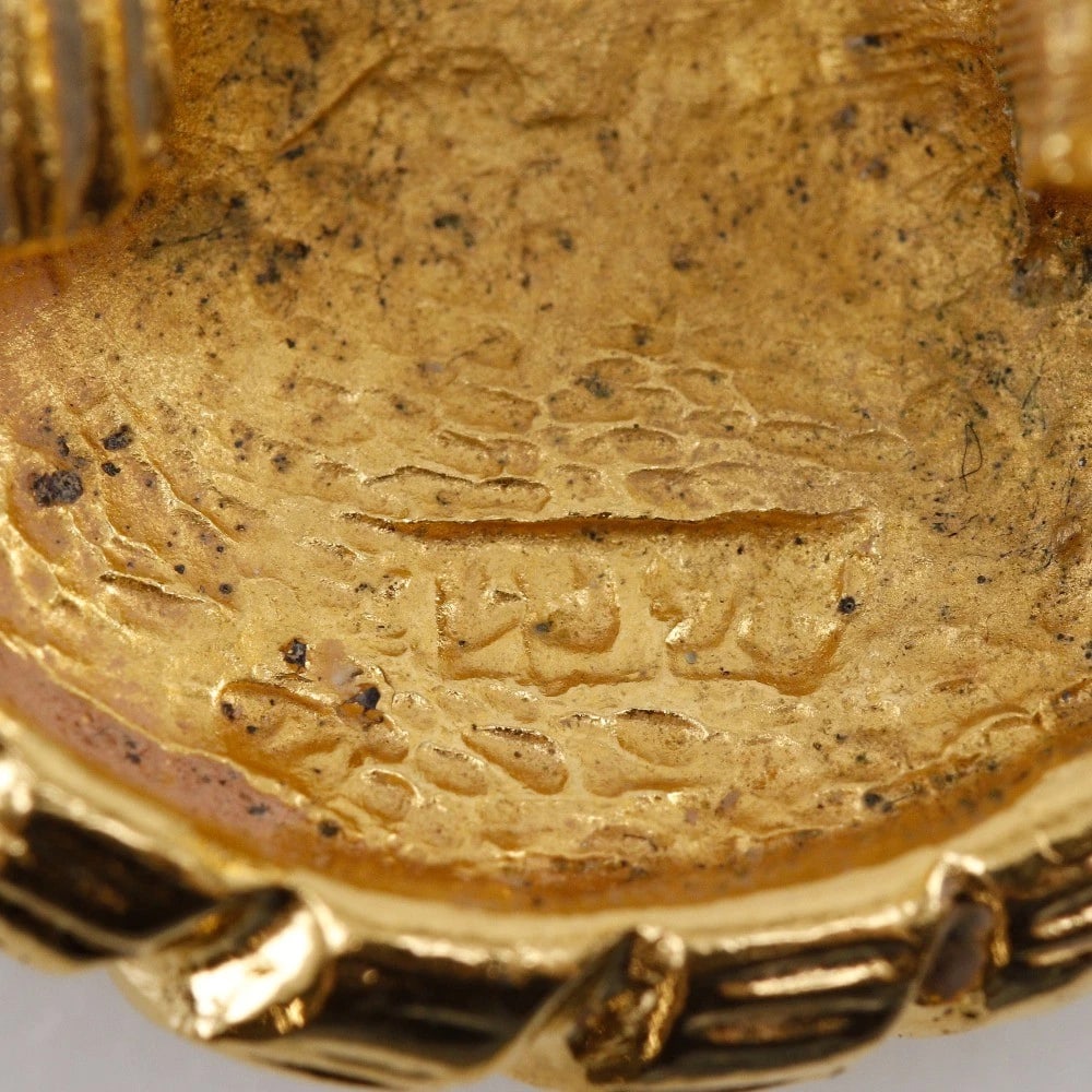 CHANEL COCO MARK EARRING PLATED GOLD - 4