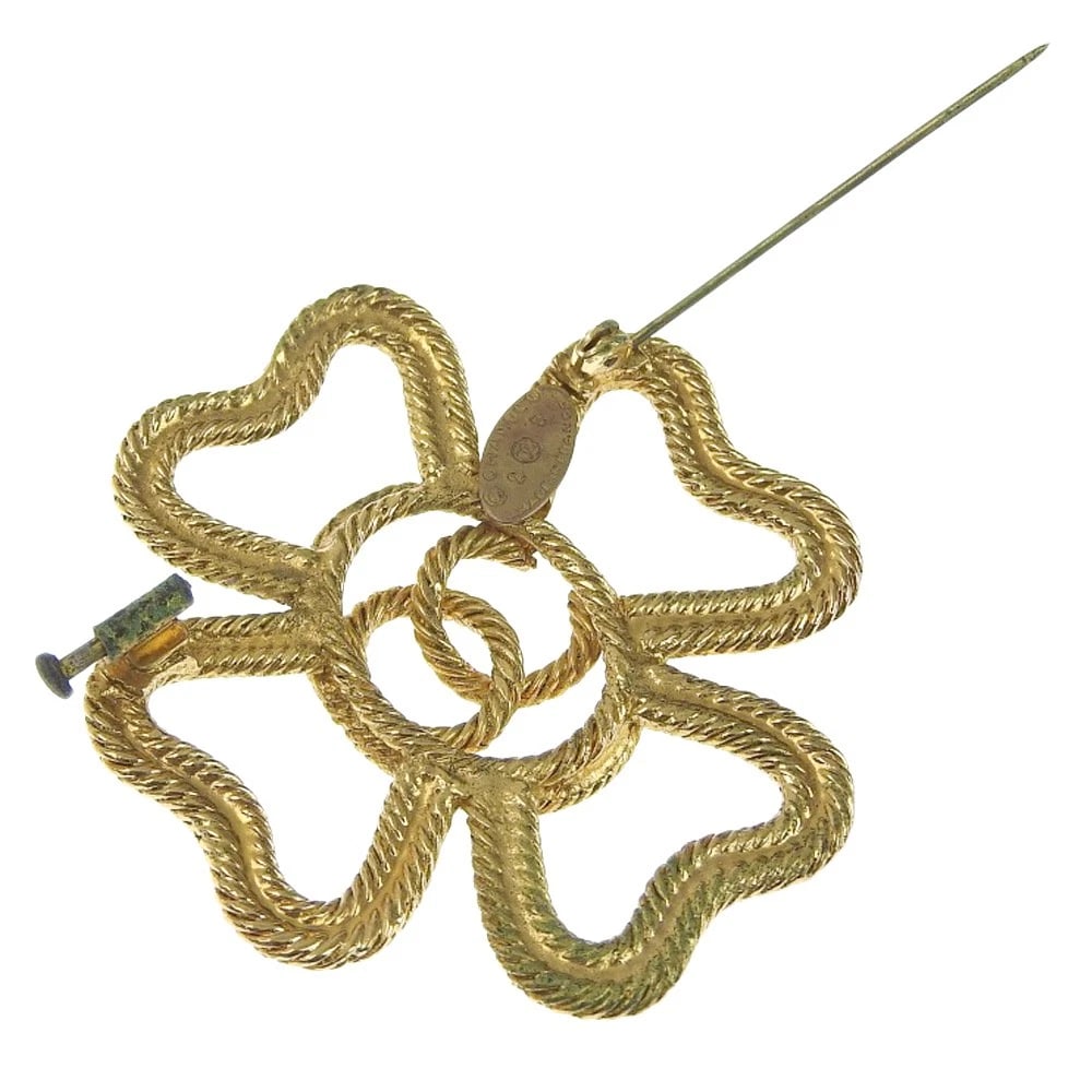 CHANEL CLOVER BROOCH COCO MARK - 2
