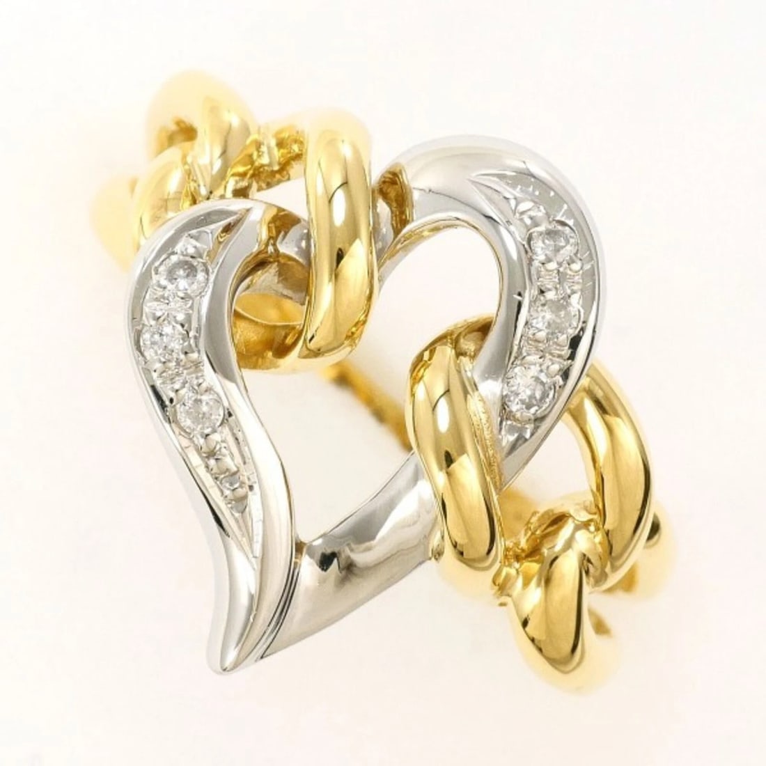 PT900 PLATINUM 18K YELLOW GOLD RING WITH DIAMOND: PT900 Platinum 18K Yellow Gold Ring with Diamond Brand: Unbranded Type/Style: Band ring Material: Platinum 900, Yellow gold (18K), Main Stone Natural Color: Platinum, Yellow gold Size: US 6.5 Acce