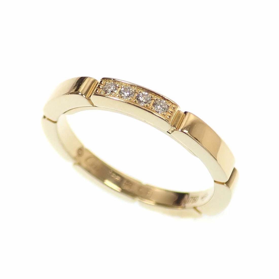 CARTIER MAILLON PANTHERE RING, WOMEN'S, DIAMOND: Cartier Maillon Panthere Ring, Women's, Diamond Brand: Cartier Type/Style: Band ring Material: Yellow gold (18K), Main Stone Natural Color: Yellow gold Size: US 6 Accessories: None Accesso