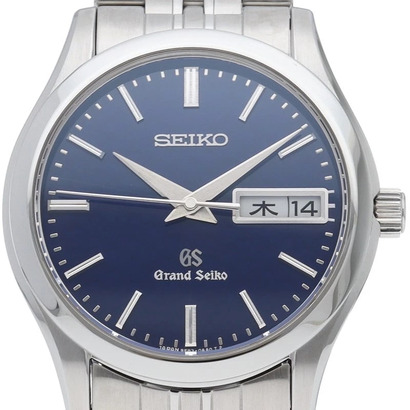 SEIKO GRAND SEIKO DAY-DATE BLUE STAINLESS WATCH: SEIKO Grand Seiko Day-Date , Blue Stainless Watch Brand: SEIKO Type/Style: Wristwatch Material: Band Material Stainless steel, Case Material Stainless steel Color: Dial Color blue Size: Case Diameter(