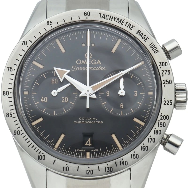 OMEGA SPEEDMASTER CO-AXIAL CHRONOMETER CHRONOGRAPH WATCH: OMEGA Speedmaster Co-Axial Chronometer Chronograph Watch Brand: OMEGA Type/Style: Wristwatch Material: Band Material Stainless steel, Case Material Stainless steel Color: Dial Color black Size: Case D