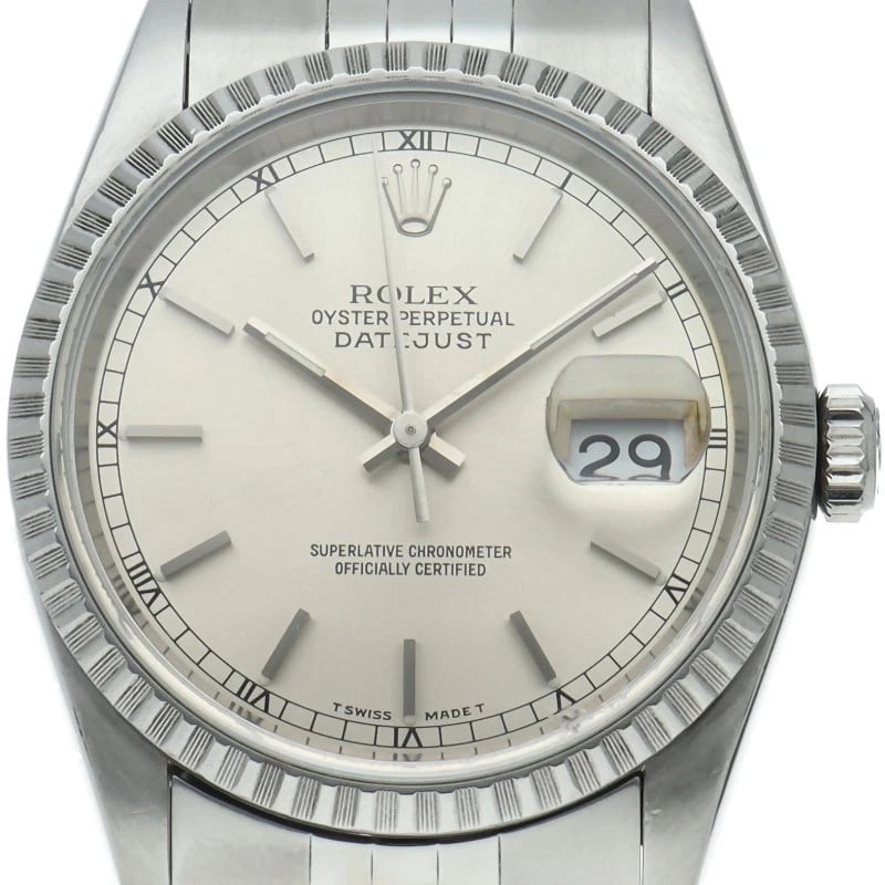ROLEX DATEJUST STAINLESS STEEL SILVER WATCH: ROLEx Datejust Stainless Steel Silver Watch Brand: ROLEx Type/Style: Wristwatch Material: Band Material Stainless steel, Case Material Stainless steel Color: Dial Color Silver Size: Case Diameter(H):A