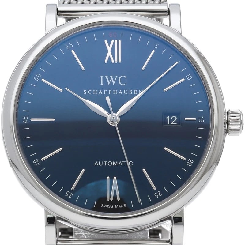IWC PORTOFINO AUTOMATIC STAINLESS STEEL BLACK WATCH: IWC Portofino Automatic Stainless Steel black Watch Brand: IWC Type/Style: Wristwatch Material: Band Material Stainless steel, Case Material Stainless steel Color: Dial Color black Size: Case