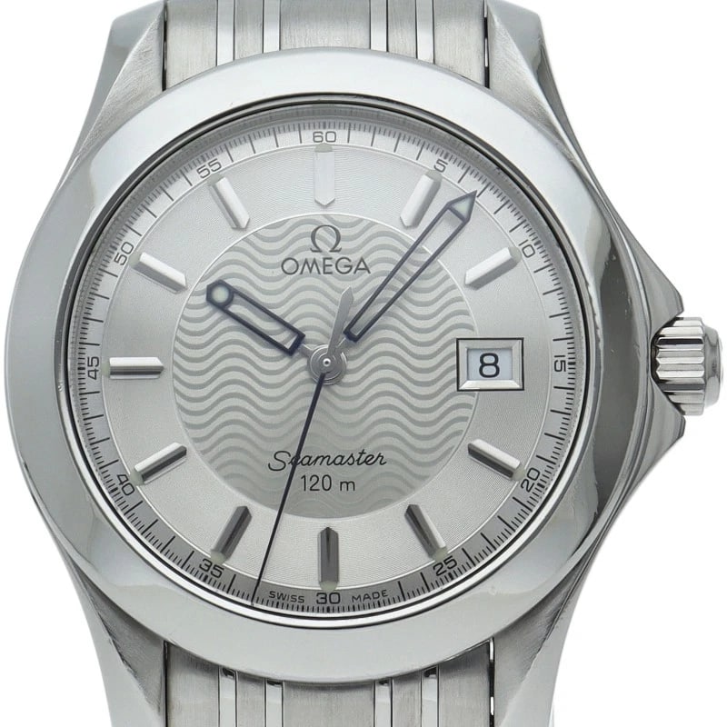 OMEGA SEAMASTER QUARTZ STAINLESS STEEL SILVER WATCH: OMEGA Seamaster Quartz Stainless Steel Silver Watch Brand: OMEGA Type/Style: Wristwatch Material: Band Material Stainless steel, Case Material Stainless steel Color: Dial Color Silver Size: Case
