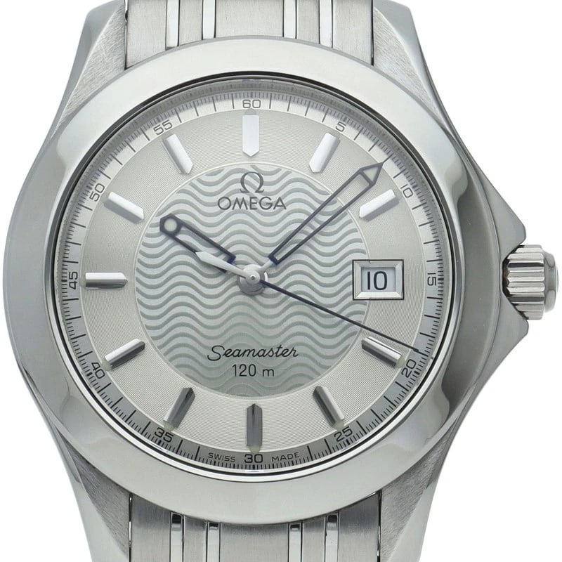 OMEGA SEAMASTER QUARTZ STAINLESS STEEL SILVER WATCH: OMEGA Seamaster Quartz Stainless Steel Silver Watch Brand: OMEGA Type/Style: Wristwatch Material: Band Material Stainless steel, Case Material Stainless steel Color: Dial Color Silver Size: Case Diame