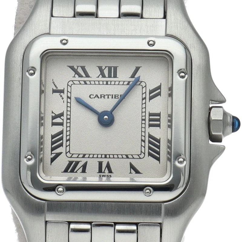 CARTIER PANTHERESM WATCH STAINLESS STEEL WHITE WATCH: CARTIER PANTHERESM Watch Stainless Steel white Watch Brand: CARTIER Type/Style: Wristwatch Material: Band Material Stainless steel, Case Material Stainless steel Color: Dial Color white Size: Case