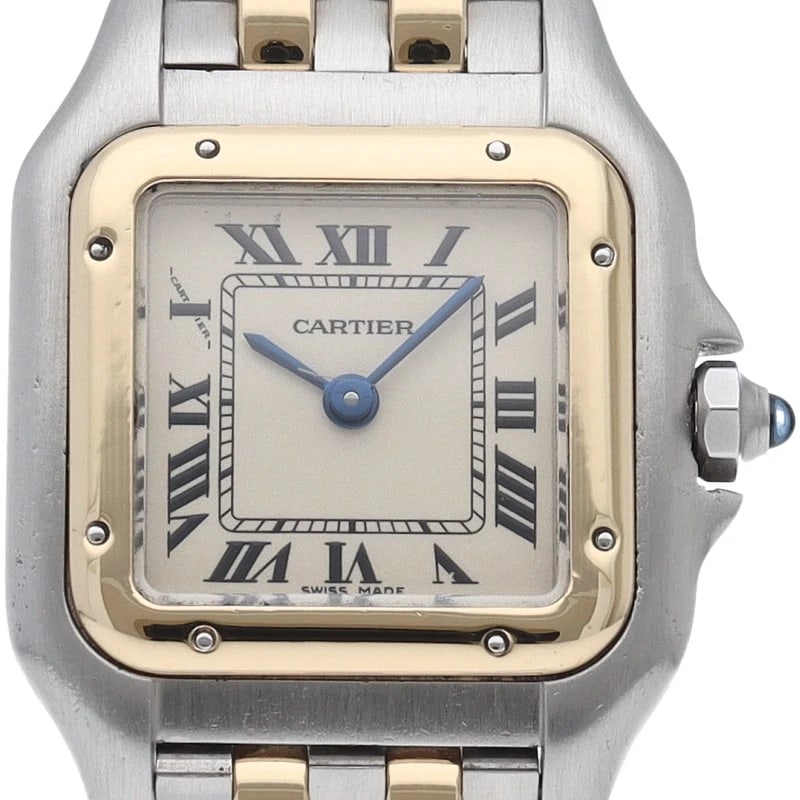 CARTIER PANTHERESM WATCH ROW K18YG/STAINLESS STEEL WATCH: CARTIER PANTHERESM Watch Row K18YG/Stainless Steel Watch Brand: CARTIER Type/Style: Wristwatch Material: Band Material Gold / steel, Case Material Gold / steel Color: Dial Color white Size: Case Diame