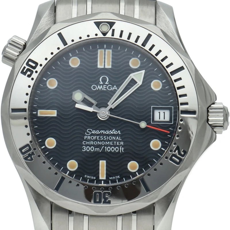 OMEGA SEAMASTER AUTOMATIC STAINLESS STEEL BLUE WATCH: OMEGA Seamaster Automatic Stainless Steel blue Watch Brand: OMEGA Type/Style: Wristwatch Material: Band Material Stainless steel, Case Material Stainless steel Color: Dial Color blue Size: Case Diamet