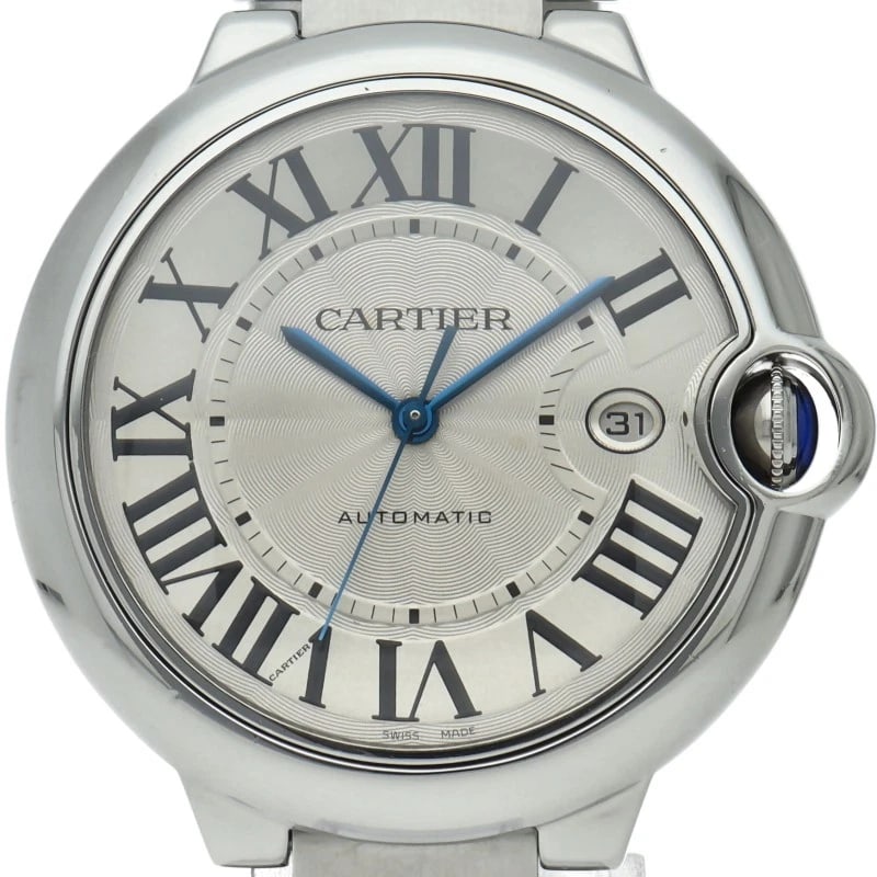 CARTIER BALLON BLEULM AUTOMATIC WATCH STAINLESS STEEL WATCH: CARTIER Ballon BleuLM Automatic Watch Stainless Steel Watch Brand: CARTIER Type/Style: Wristwatch Material: Band Material Stainless steel, Case Material Stainless steel Color: Dial Color Silver Size: 