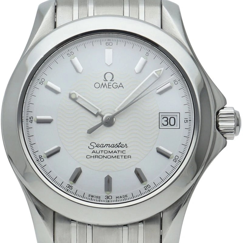 OMEGA SEAMASTER120M AUTOMATIC STAINLESS STEEL WHITE WATCH: OMEGA Seamaster120M Automatic Stainless Steel white Watch Brand: OMEGA Type/Style: Wristwatch Material: Band Material Stainless steel, Case Material Stainless steel Color: Dial Color white Size: Case 
